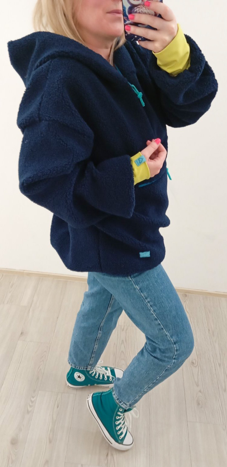 Pulover s Kapuco BLUE Teddy-prednaročilo - slika 3
