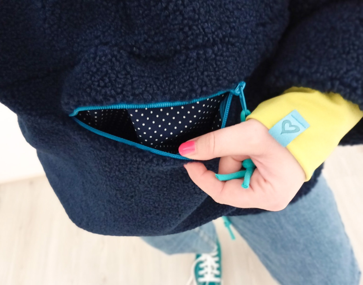 Pulover s Kapuco BLUE Teddy-prednaročilo - slika 5