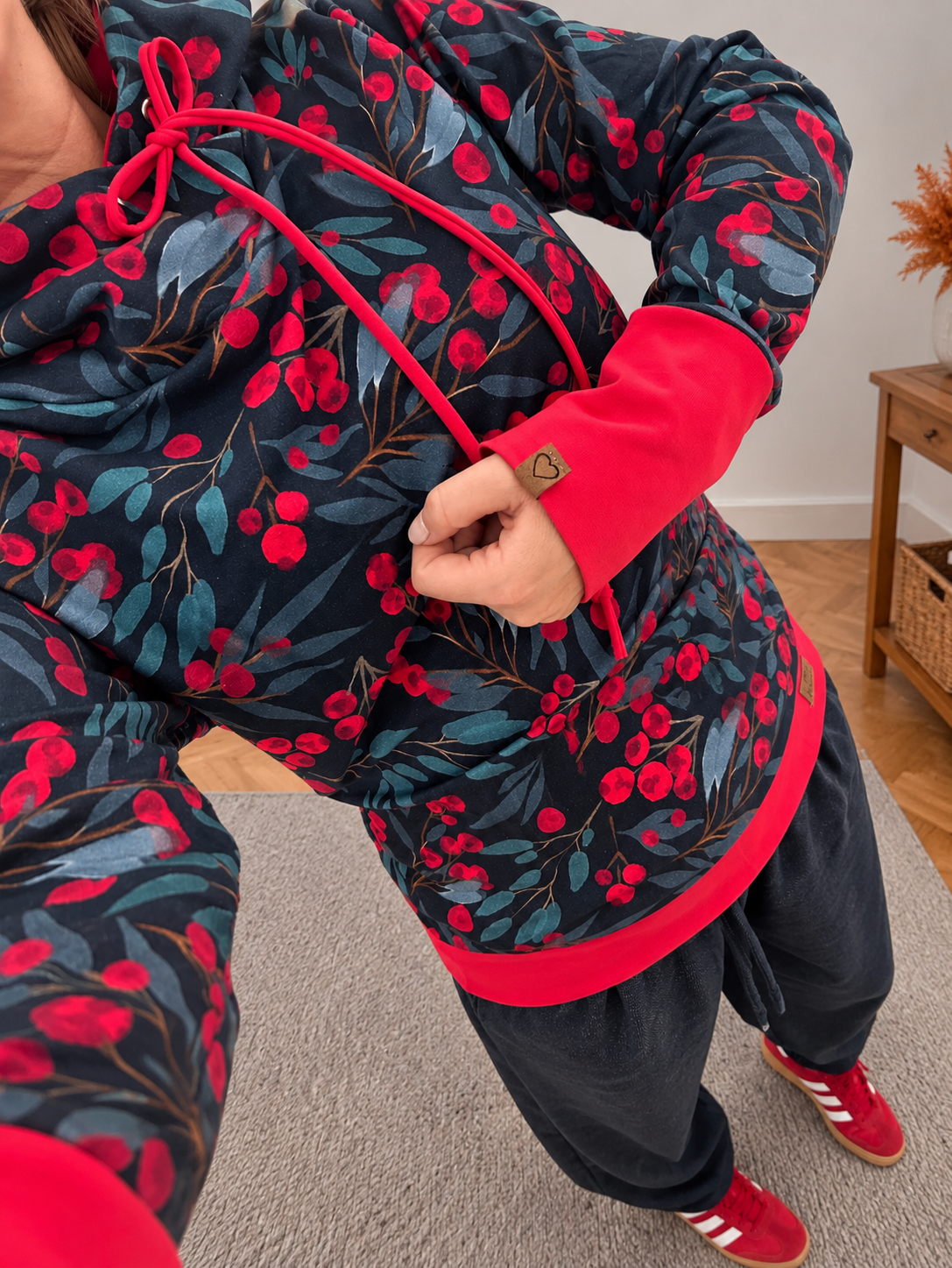Pulover s Kapuco Robide na Temno Modri XL - slika 4